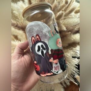 The Wild Taurus Halloween Labubu Slashers 16oz Glass Cup